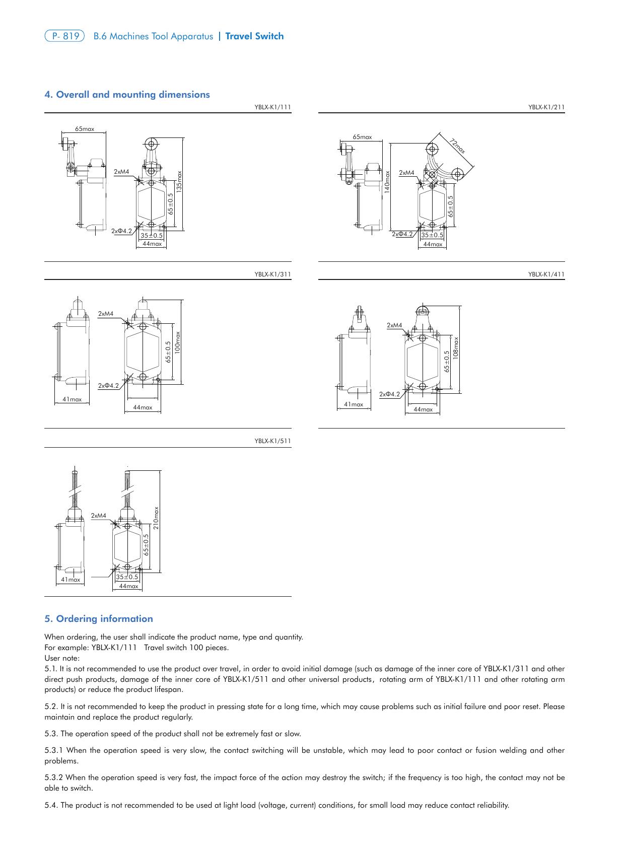 YBLX-K1 Catalog Page 2