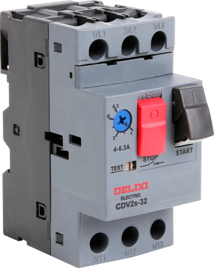 Delixi CDV2s Motor Circuit Breaker 0.1A-32A 3P Motor Protective Breaker