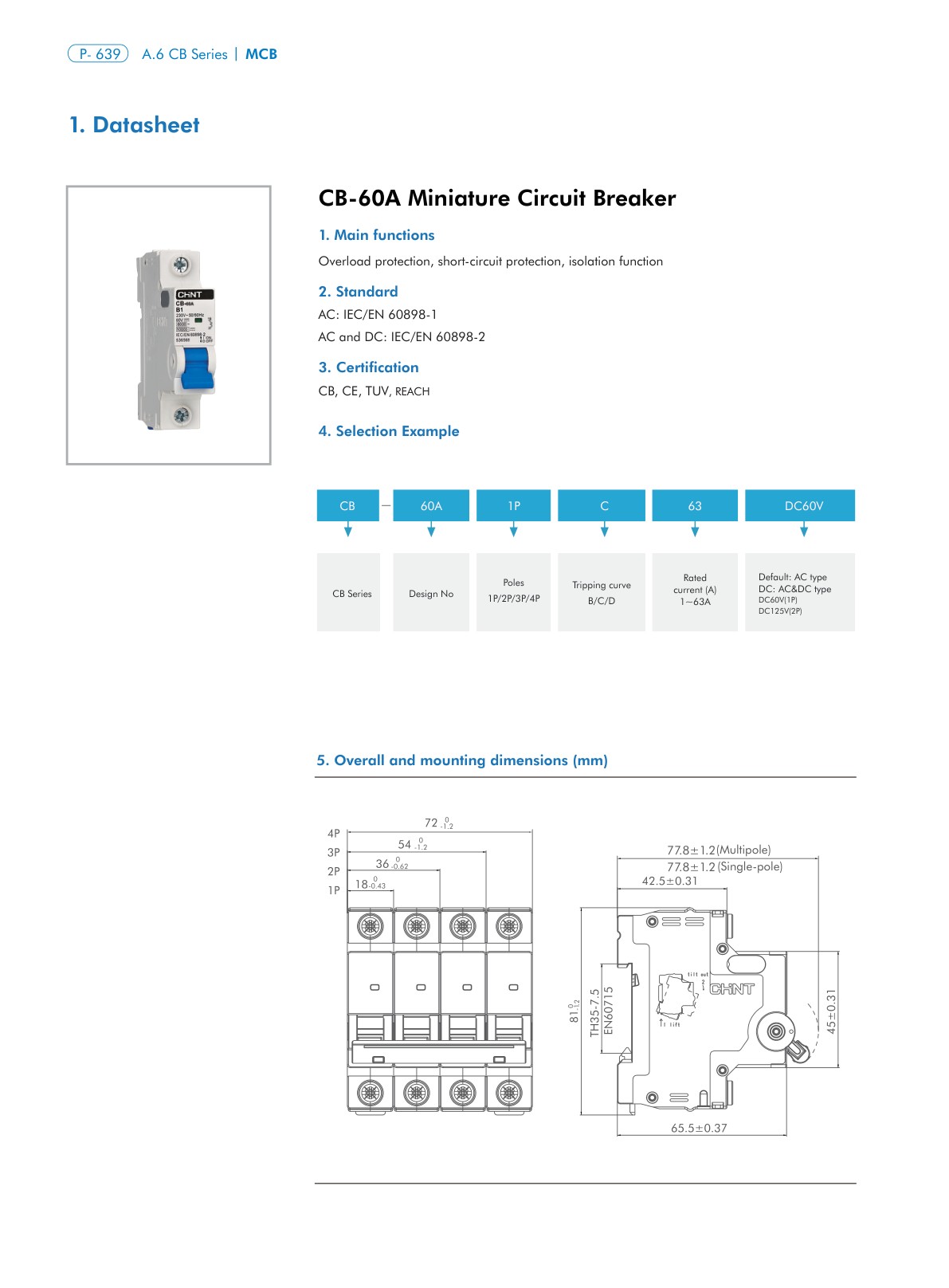 CB-60A catalog page 1