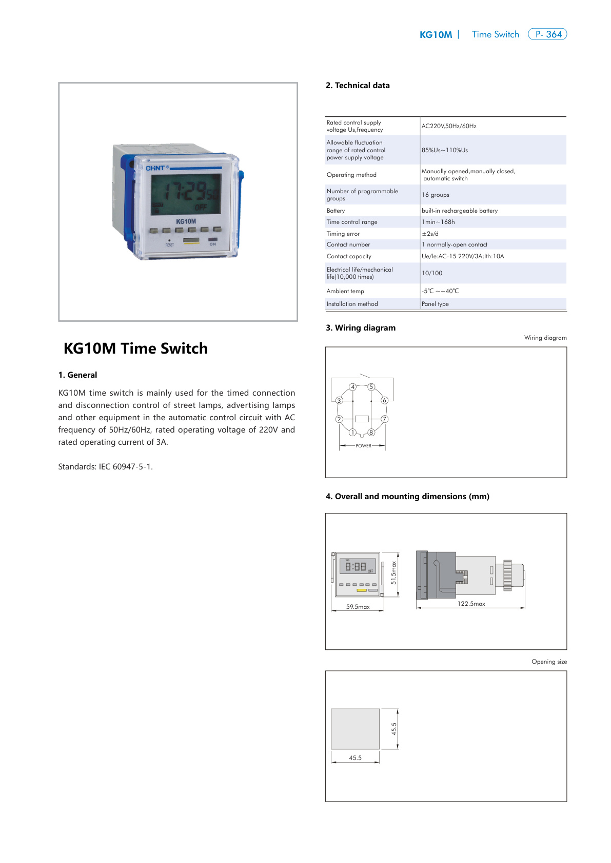 KG10M Catalog Page 1