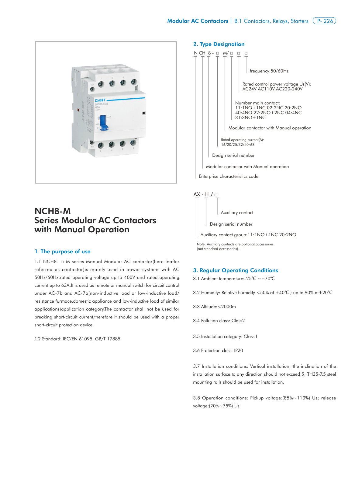 NCH8-M Catalog Page 1