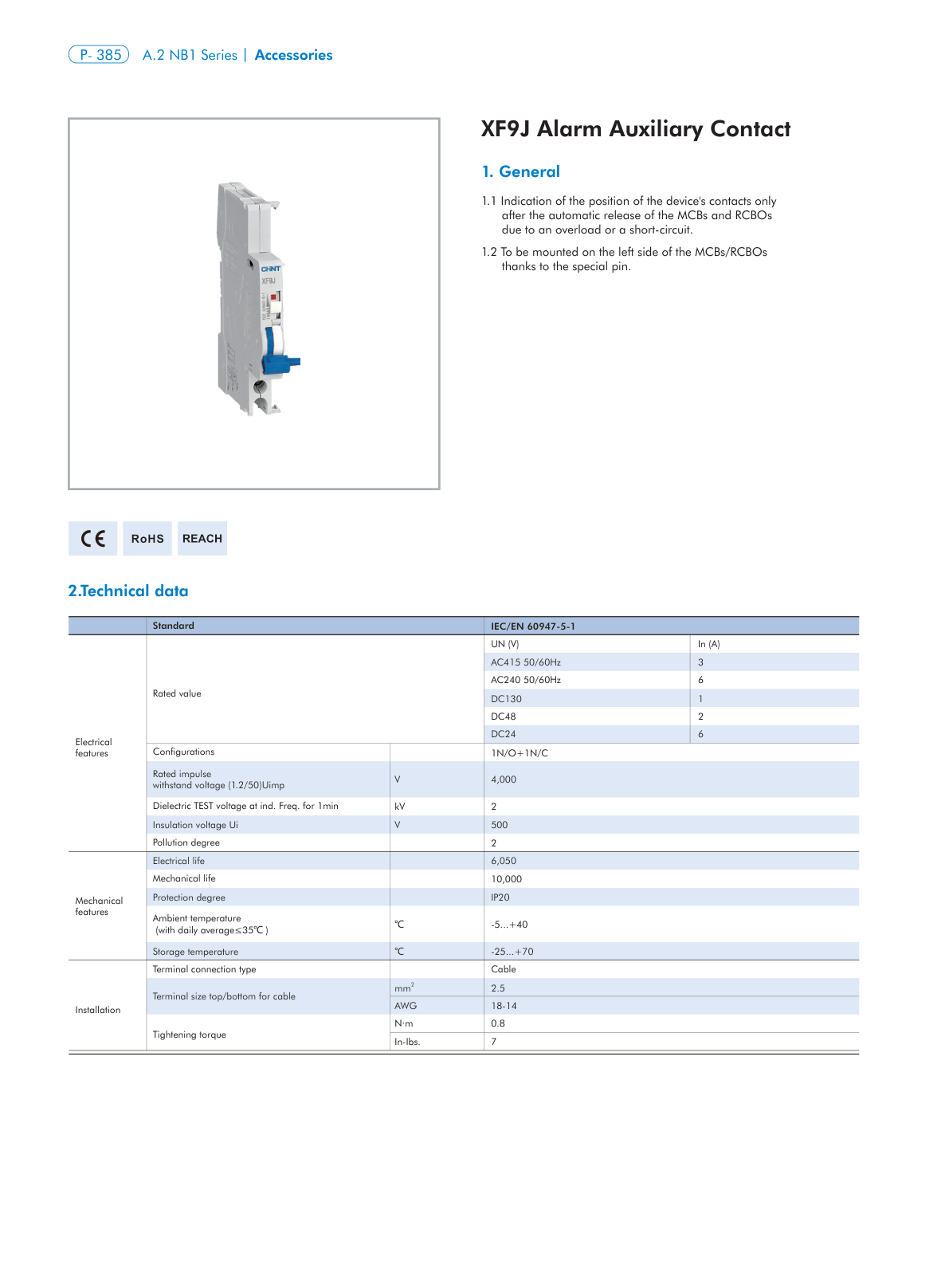XF9J1 catalog page 1